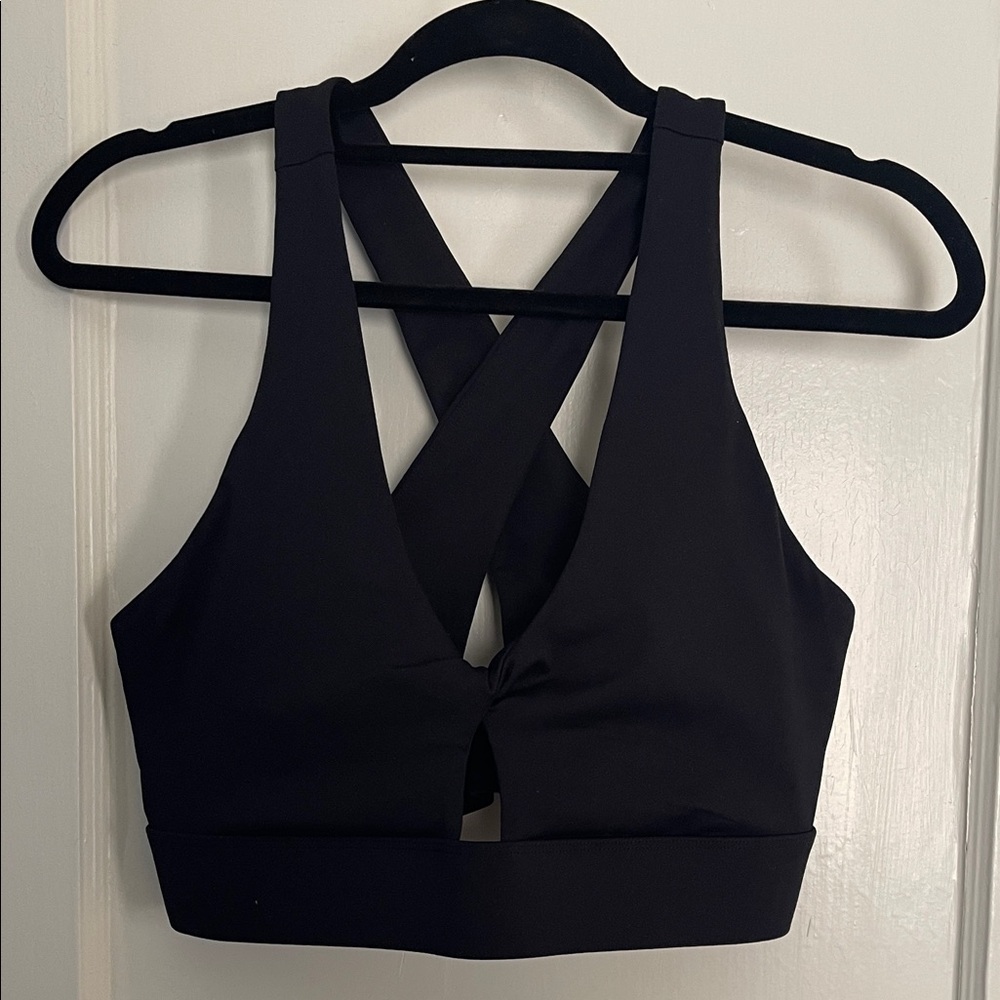 Fabletics Black Cross-Back Sports Bra